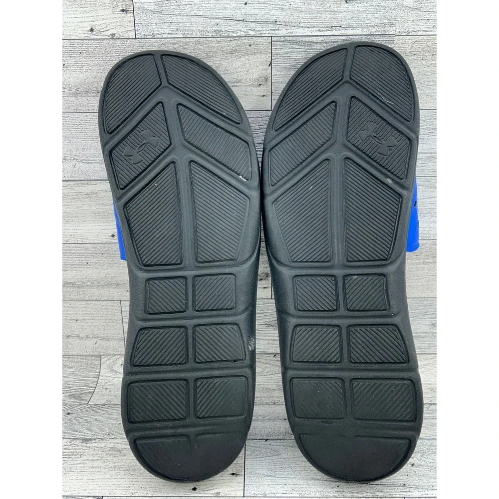 Under Armour Ignite Camo V Men Blue Black Slides Sandals 1266360-003 Size 13